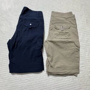 Kuhl Women's Cargo Shorts in Navy and Beige